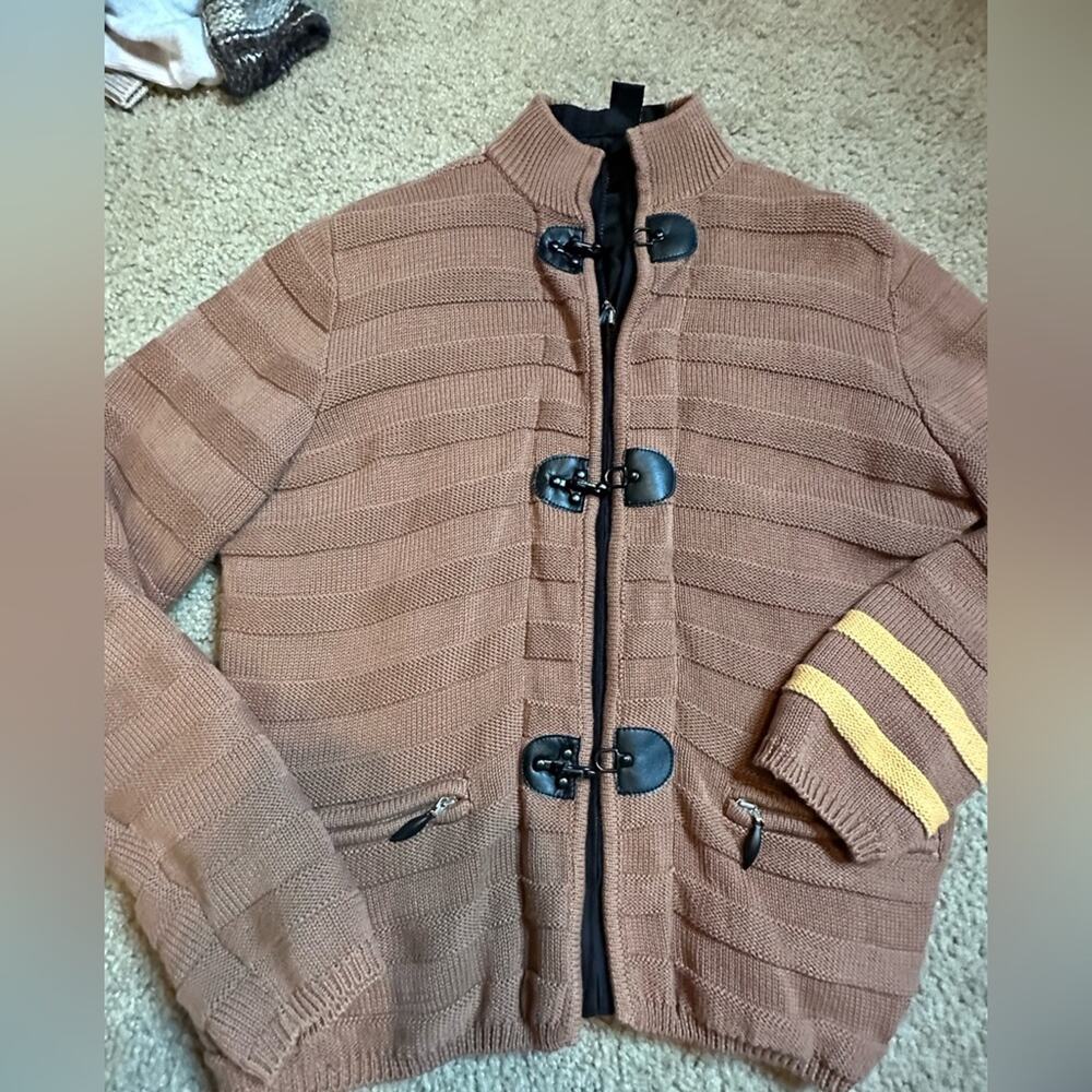 Jamie Sadock cardigan, toggle sweater,Apres Tennis  Large